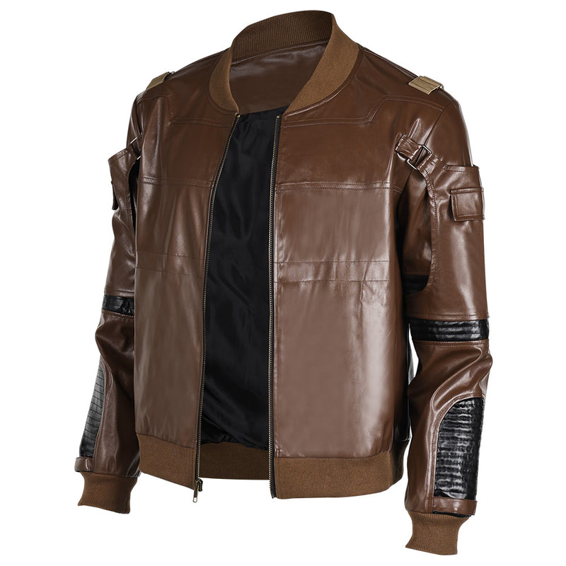 Game Cyberpunk 2077 Solomon Reed Brown Jacket Outfits Cosplay Costume Halloween Carnival Suit