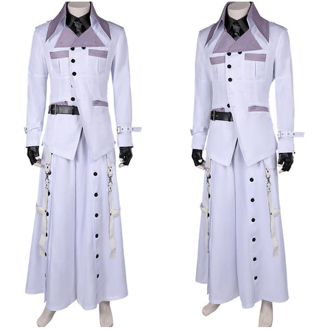 Game Final Fantasy Rufus White Set Outfits Cosplay Costume Halloween Carnival Suit