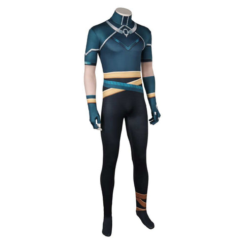 Game League of Legends LOL Heart of Steel Ezreal Blue Jumpsuit Cosplay Costume Halloween Carnival Suit