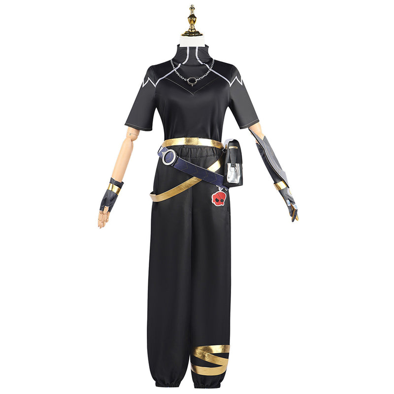 Game League Of Legends LoL Heartsteel Ezreal Black Jumpsuit Cosplay Costume Outfits Halloween Carnival Suit