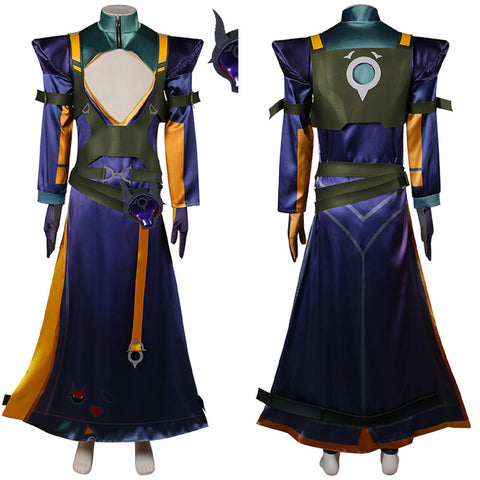 Game League Of Legends LoL YONE Purple Outfits Cosplay Costume Halloween Carnival Suit
