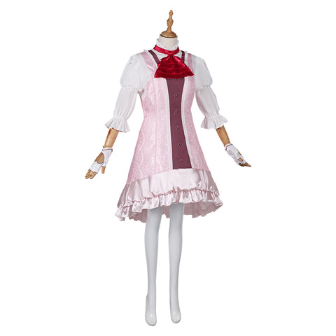 Game Tekken 8 Lili Pink Dress Outfits Cosplay Costume Halloween Carnival Suit