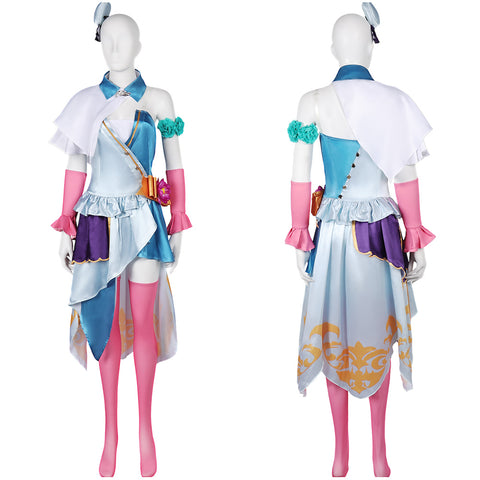 Game Tekken8 2024 Alisa White Dress Set Outfits Cosplay Costume Halloween Carnival Suit