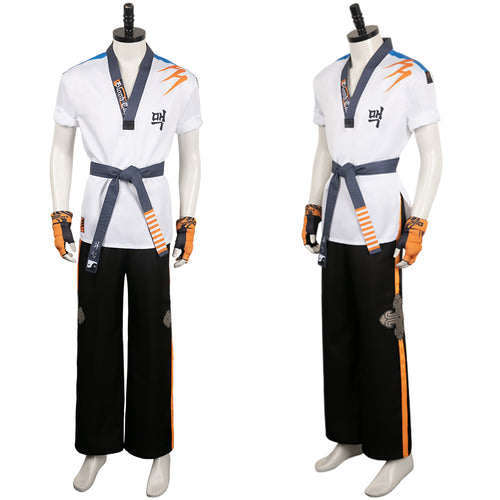 Game Tekken8 Hwoarang White Set Outfits Cosplay Costume Halloween Carnival Suit