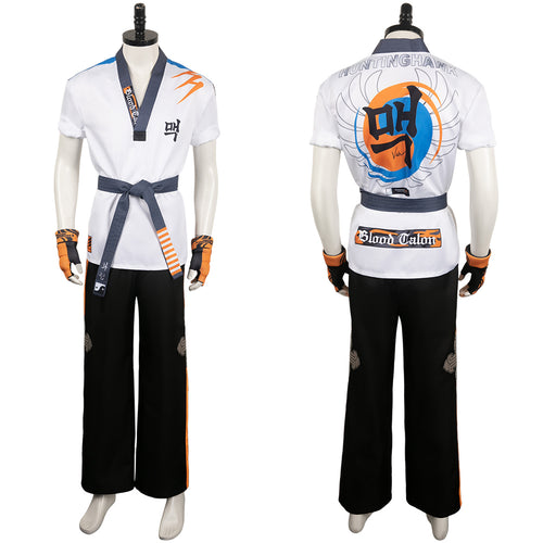 Game Tekken8 Hwoarang White Set Outfits Cosplay Costume Halloween Carnival Suit