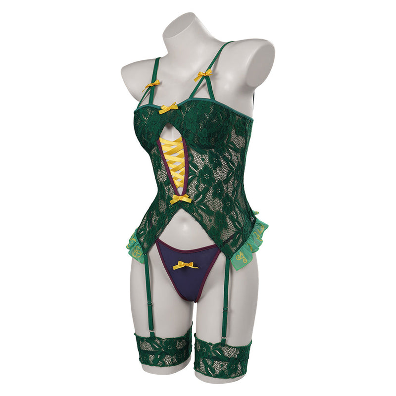 Hocus Pocus Winifred Sanderson Lingerie for Women Green Bikini Outfits Party Carnival Halloween Cosplay Costume Female