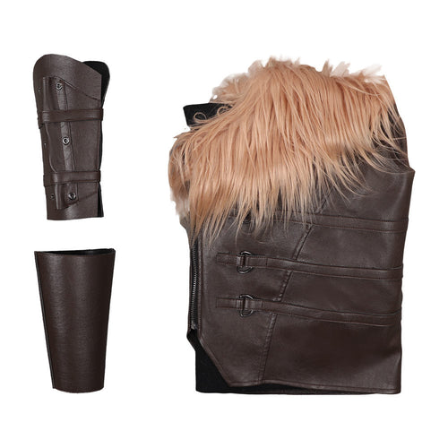 Kraven the Hunter: Men Adult Shawl Vest Suit Party Halloween Cosplay Costume