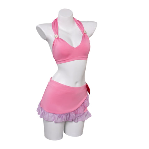 SeeCosplay Final Fantasy VII Game Aerith Gainsborough Women Pink Swimsuit for Carnival Halloween Cosplay Costume
