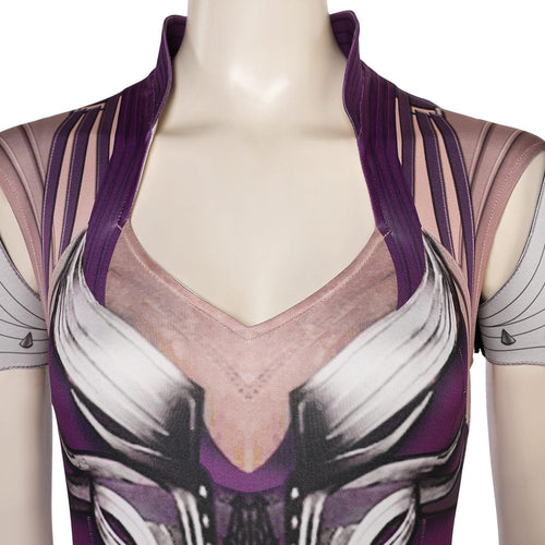 SeeCosplay Mortal Kombat Game Sindel Women Purple Jumpsuit Carnival Halloween Costume