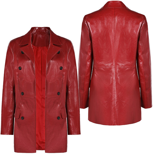 Movie Madame Web 2024 Madame Web Red Jacket Coat Outfits Cosplay Costume Halloween Carnival Suit