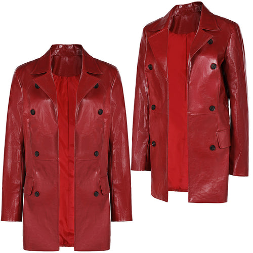Movie Madame Web 2024 Madame Web Red Jacket Coat Outfits Cosplay Costume Halloween Carnival Suit