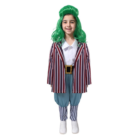 Willy Wonka Costume,Willy Wonka Costume Halloween,Kids Oompa Loompa Costume,Oompa Loompa Costume