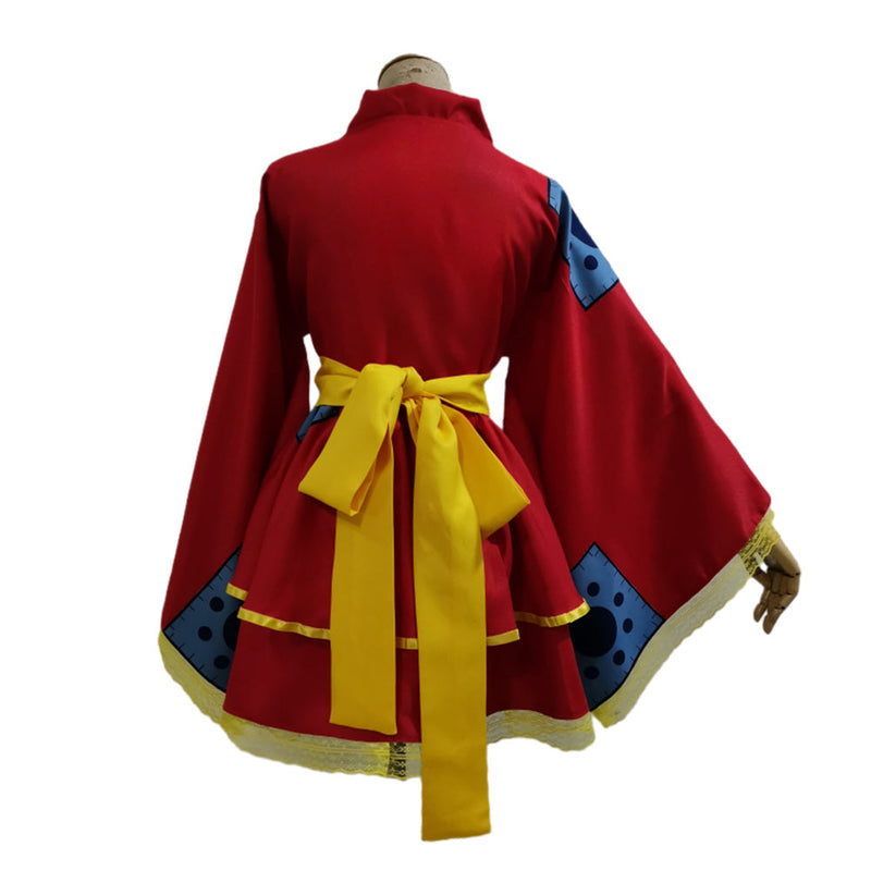 One Piece Luffy Women Lolita Dress Outfits Halloween Carnival Suit Cosplay Costume Female