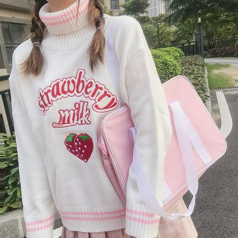 Strawberry Milk Knit Sweater
