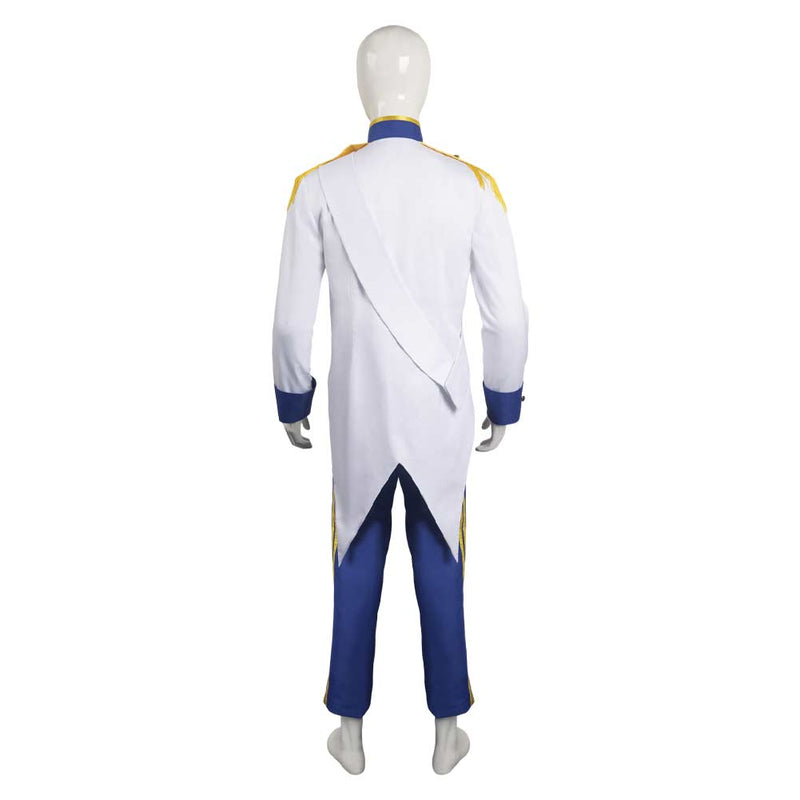 The Little Mermaid Prince Eric Cosplay Mens Royal Uniform Blue Party Carnival Halloween Cosplay Costume