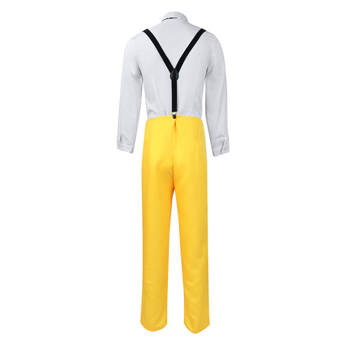 The Mask Jim Carrey Yellow Suit Cosplay Costume Men Uniform Outfits Halloween Carnival Costume