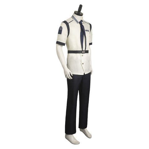 TV One Piece Marines Short Sleeved Outfits Uniform Halloween Carnival Cosplay Costume
