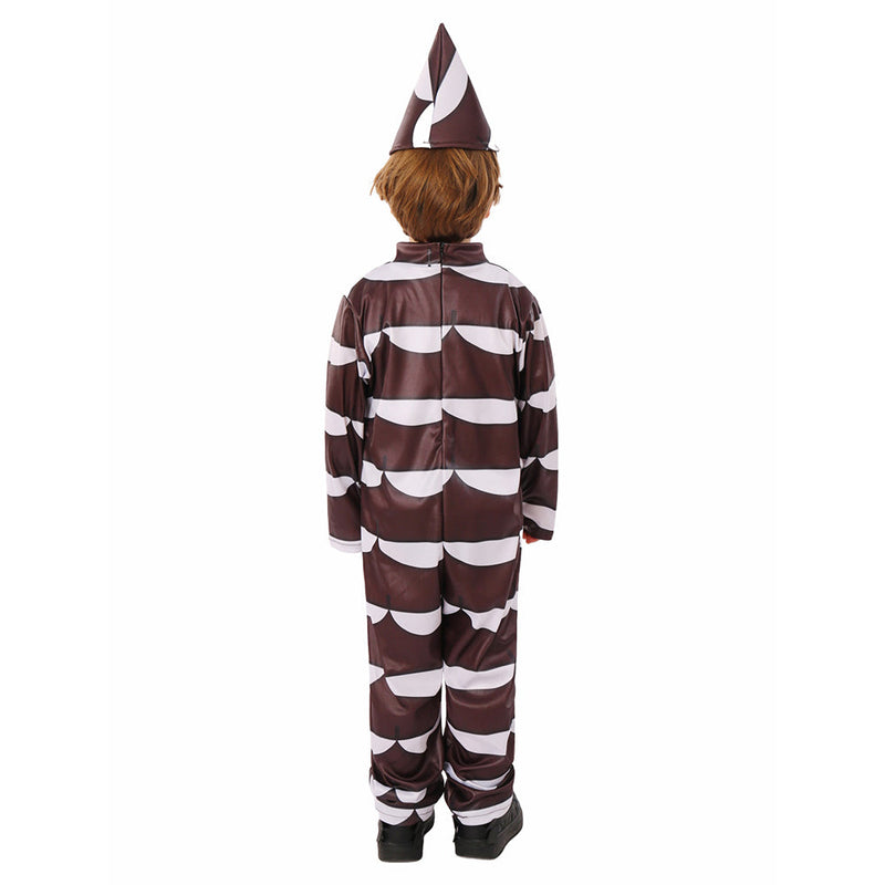 SeeCosplay Movie Wonka Costume Kids Children Chocolate Jumpsuit Party Carnival Halloween Cosplay Costume