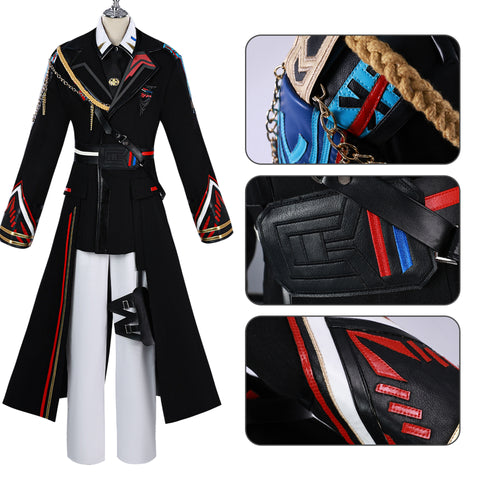 Love and Deepspace Costume Caleb Cosplay Black Farspace Colonel Male Suit