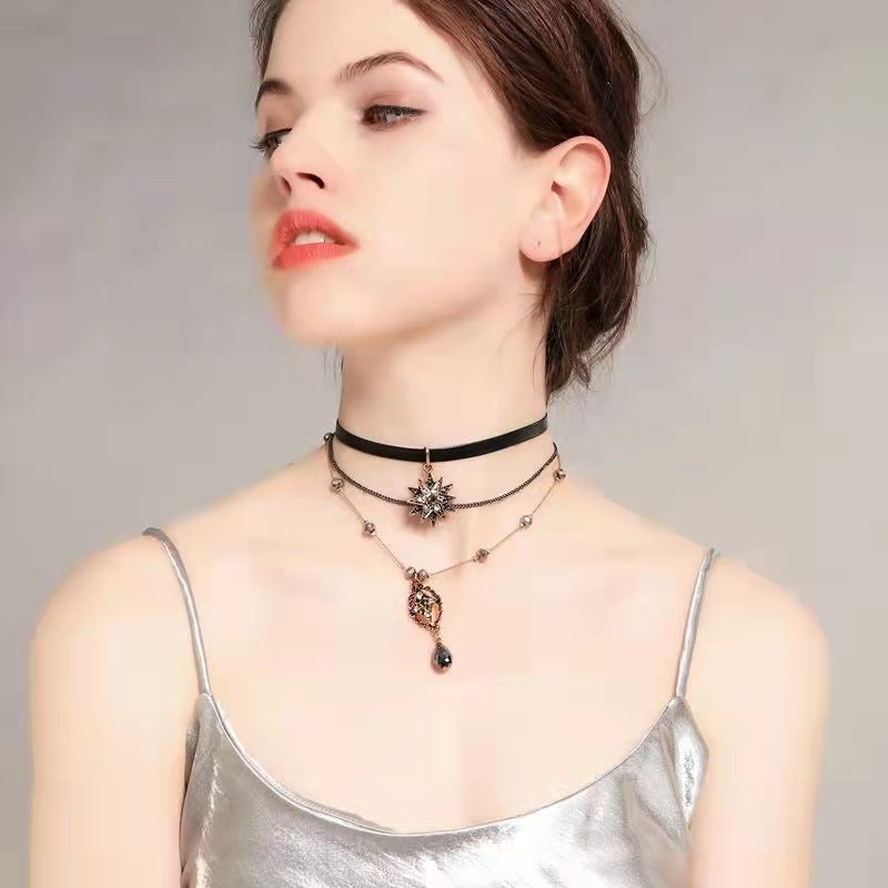 Punk Gothic steam Gothic collar lo collarbone chain accessory(Discount product)