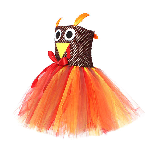 Thanksgiving Costume: Turkey KIds Girls TUTU Dress Cosplay Dress Halloween Costume Dress Up GirlKidsCostume