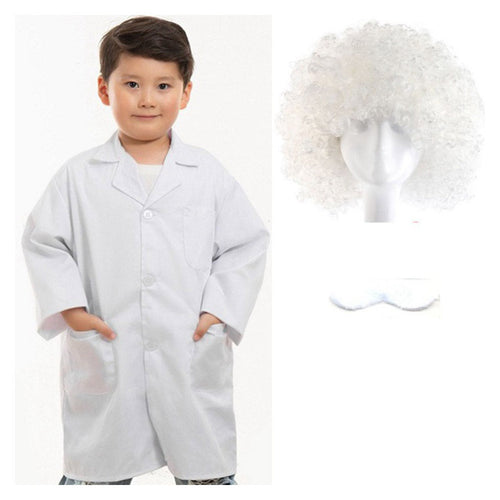 Einstein Scientist Kids Children Cosplay Costume Outfits Halloween Party Disguise Suit BoysKidsCostume