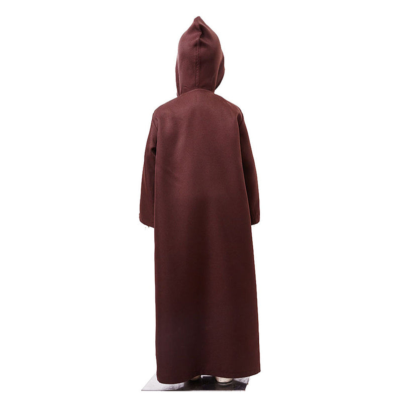 [Full In Stock] Obi Wan Kenobi Jedi Cloak  Brown Vision Kids Children Costume Halloween Carnival Suit