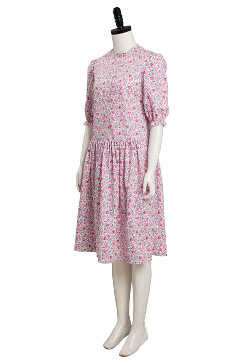 Beetlejuice:Costume Astrid Pink Flower Dress Cosplay Costume Outfits Halloween Suit