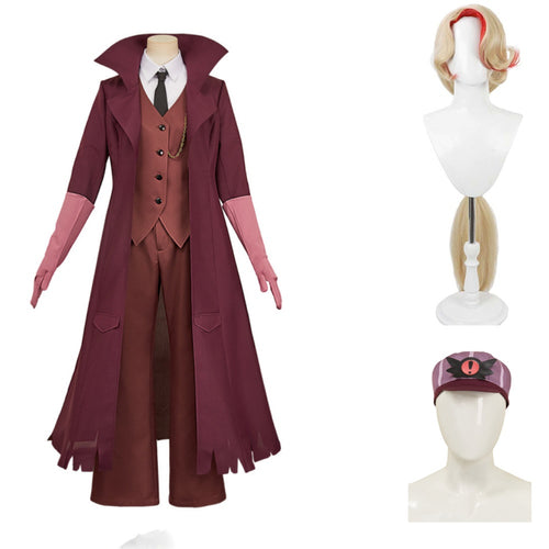 Hazbin Hotel Charlie Dark Red Outfit Cosplay Costume For Adult Female Halloween Costume