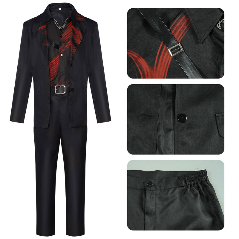 Love and Deepspace Costume Sylus Cosplay Black Adult Male Suit