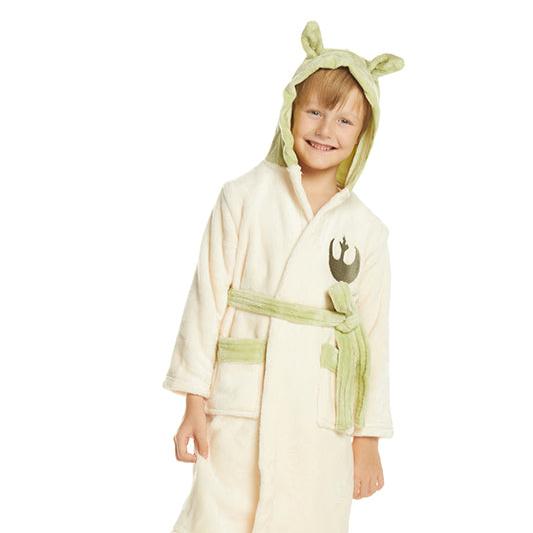 [All Sizes In Stock] Yoda Jedi Ears Kids Fleece Bathrobe Kids Robe SWCostume