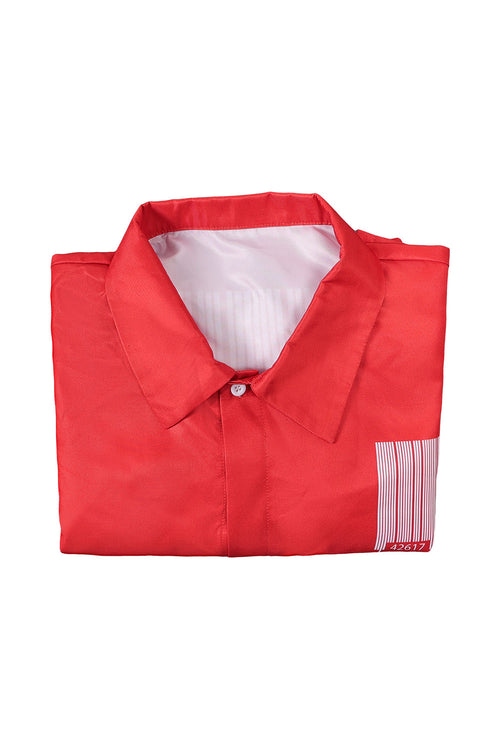 Slipknot: Joey Jordison Red Team Uniform Jumpsuit Set Outfits Cosplay Costume Halloween Carnival Suit