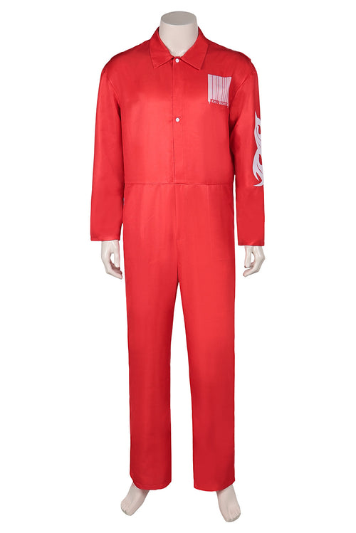 Slipknot: Joey Jordison Red Team Uniform Jumpsuit Set Outfits Cosplay Costume Halloween Carnival Suit