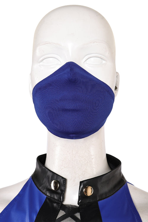 Mortal Kombat Kitana Women Blue Leather Outfit Cosplay Costume For Adult Female Halloween Costume