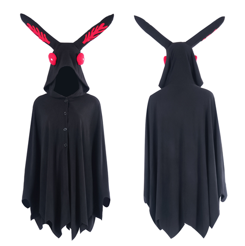Black Mothman Robe for Halloween Cosplay Costume For Adult Unisex Halloween Costume