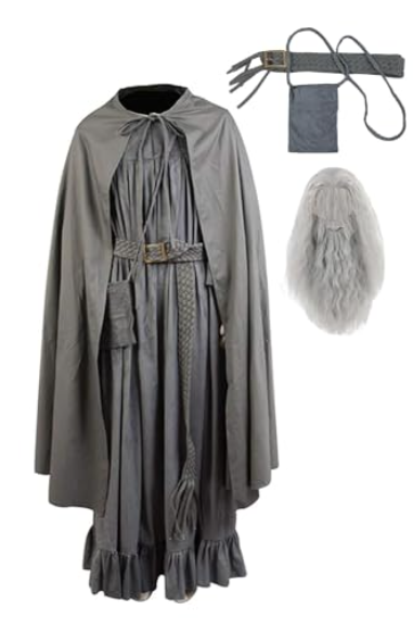 [All Sizes In Stock] The Lord Of The Rings:Costume Grey Cape Carnival Halloween Cosplay Costume