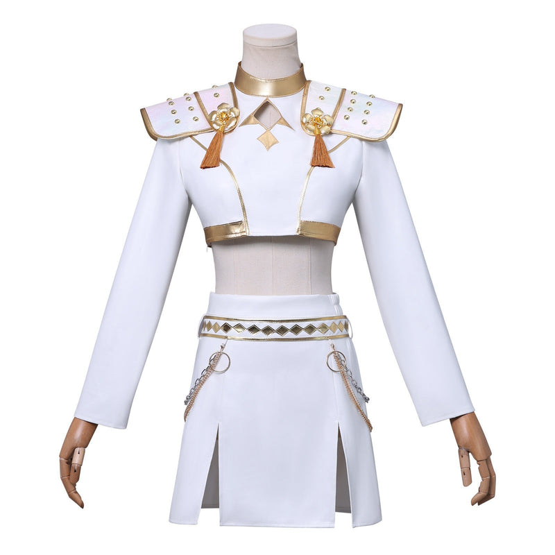 Zoey Cosplay White Holographic Outfit For Adult Female Halloween Carnival Suit-Seecosplay