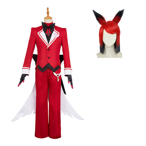 Hazbin Hotel ALASTOR Red Outfit Cosplay Costume For Adult Man Halloween Costume