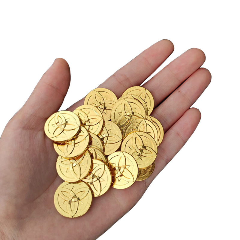 20Pcs Game Genshin Impact Mora Coin Morax Metal Cosplay Prop Accessories Gifts With Drawstring Bag