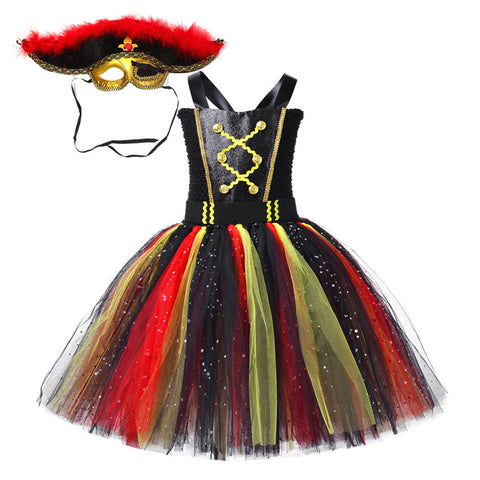 SeeCosplay Pirate Cosplay Costume Kids Girls Tutu Dress Outfits Halloween Carnival Party Suit