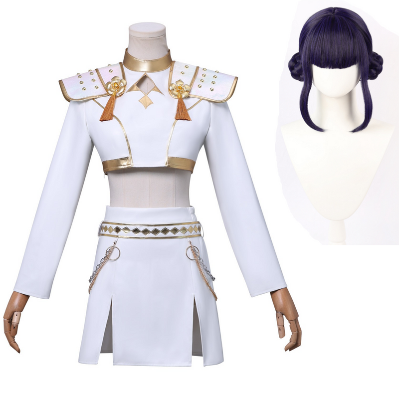 Zoey Cosplay White Holographic Outfit For Adult Female Halloween Carnival Suit-Seecosplay