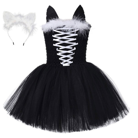 SeeCosplay Girls Cartoon Cat Cosplay Costume Dress Halloween Carnival Party Disguise Suit