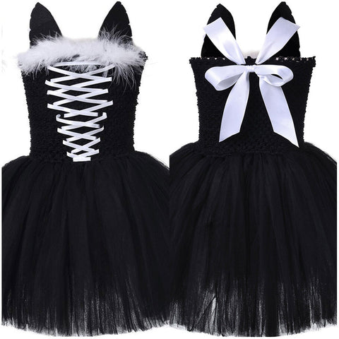 SeeCosplay Girls Cartoon Cat Cosplay Costume Dress Halloween Carnival Party Disguise Suit GirlKidsCostume