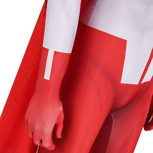 Invincible Omni-Man Cosplay Costume For Adult Nolan Grayson Male White Red Jumpsuit Halloween Carnival Suit