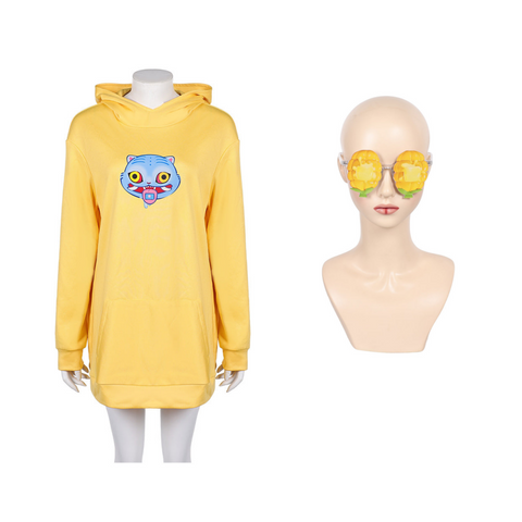 Zoey Cosplay Yellow Hoodie For Adult Female Halloween Carnival Suit-Seecosplay