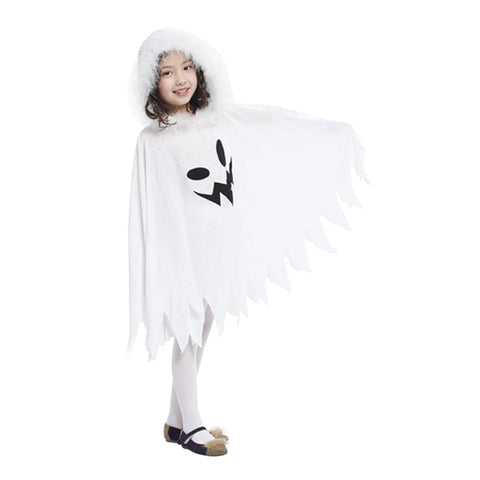 SeeCosplay White Ghost Kids Children Cosplay Costume Cloak Outfits Halloween Carnival Suit BoysKidsCostume