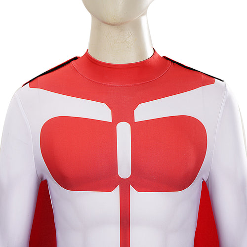 Invincible Omni-Man Cosplay Costume For Adult Nolan Grayson Male White Red Jumpsuit Halloween Carnival Suit