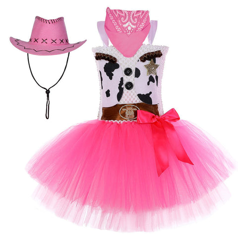 SeeCosplay Kids Children Cowgirl  TuTu dress Cosplay Costume Outfits Fantasia Halloween Carnival Party Disguise Suit