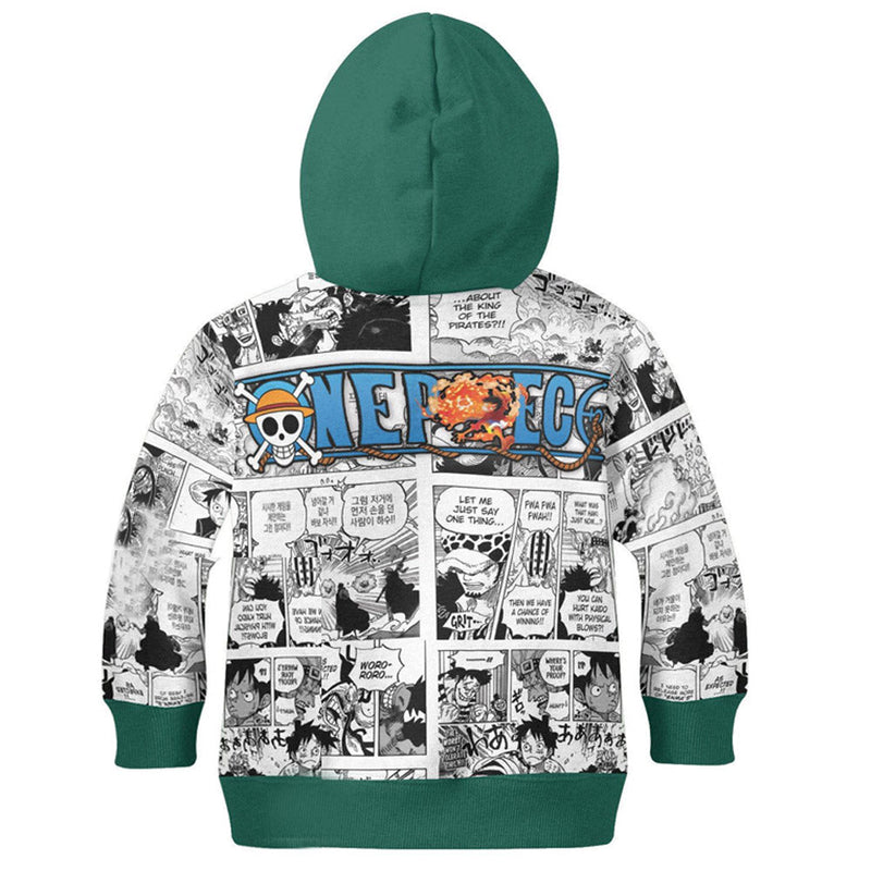 SeeCosplay One Piece Roronoa Zoro Kids Cosplay Hoodie 3D Printed Hooded Sweatshirt Casual Streetwear Pullover BoysKidsCostume