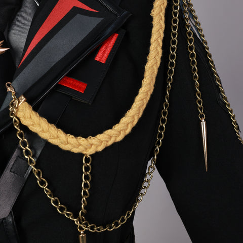 Love and Deepspace Costume Caleb Cosplay Black Farspace Colonel Male Suit